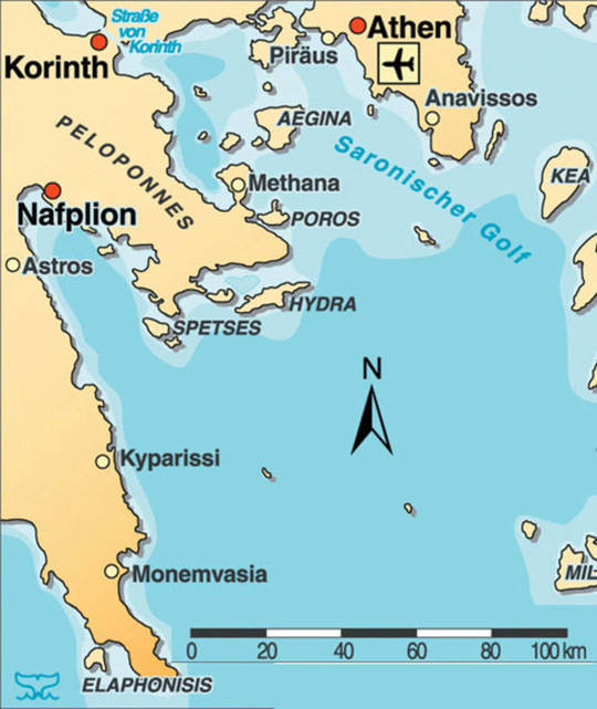 Segeln am Peloponnes und im Saronischen Golf